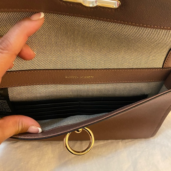 NWOT REBECCA MINKOFF Mauve Clutch with Gold Hardware - Picture 6 of 12